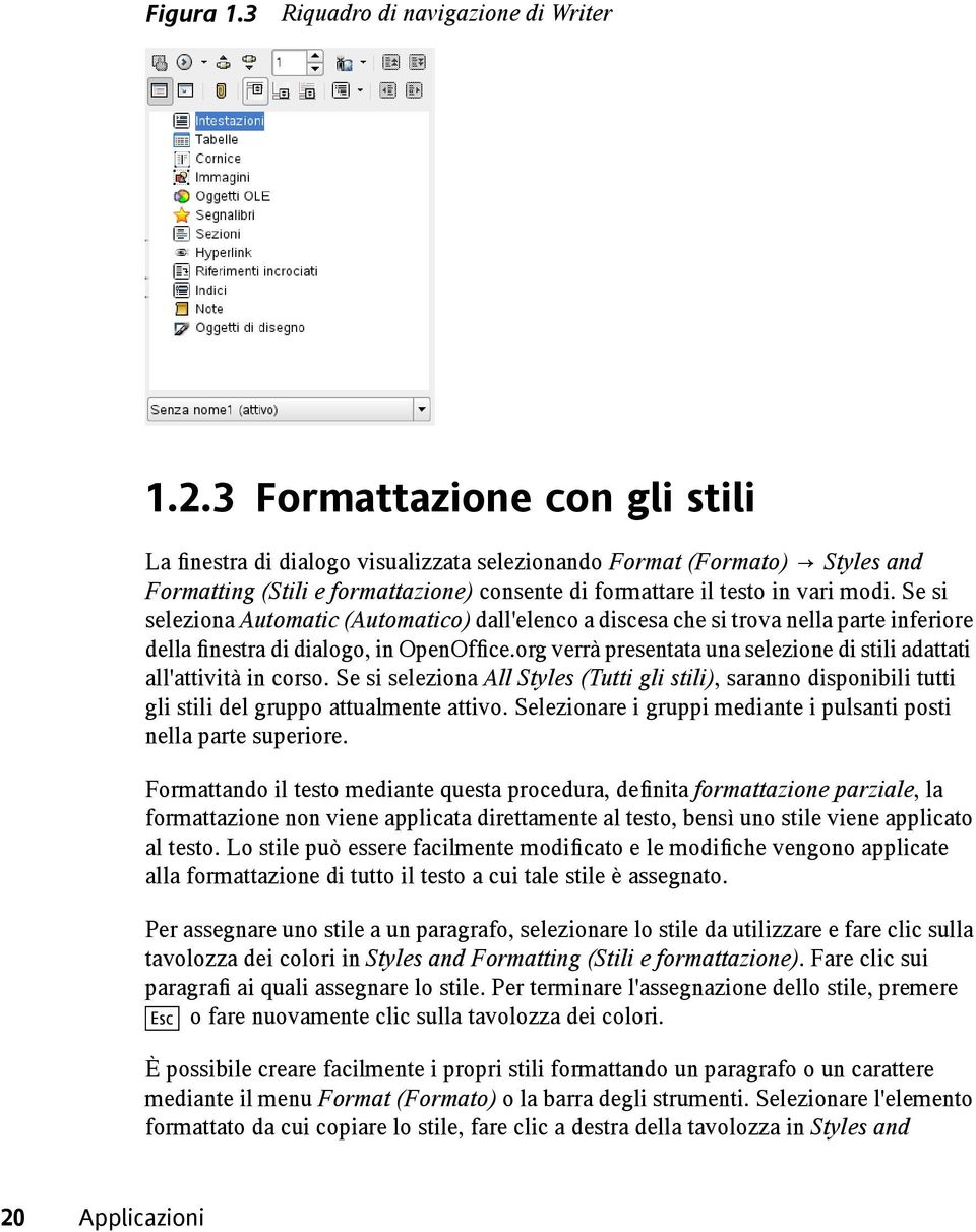 Se si seleziona Automatic (Automatico) dall'elenco a discesa che si trova nella parte inferiore della finestra di dialogo, in OpenOffice.