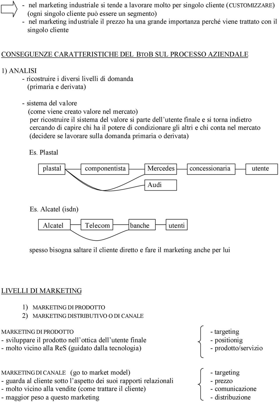 valore (come viene creato valore nel mercato) per ricostruire il sistema del valore si parte dell utente finale e si torna indietro cercando di capire chi ha il potere di condizionare gli altri e chi