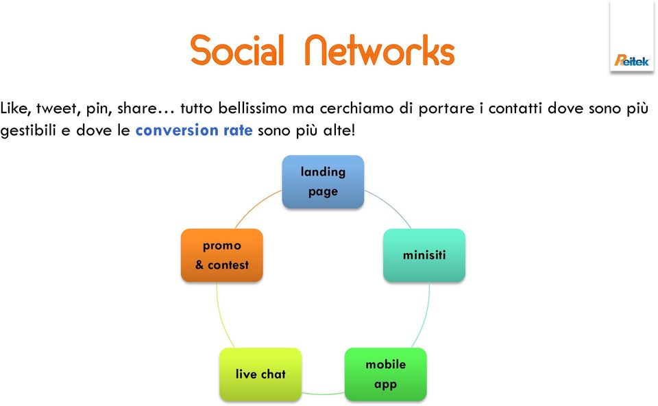 sono più gestibili e dove le conversion rate sono più