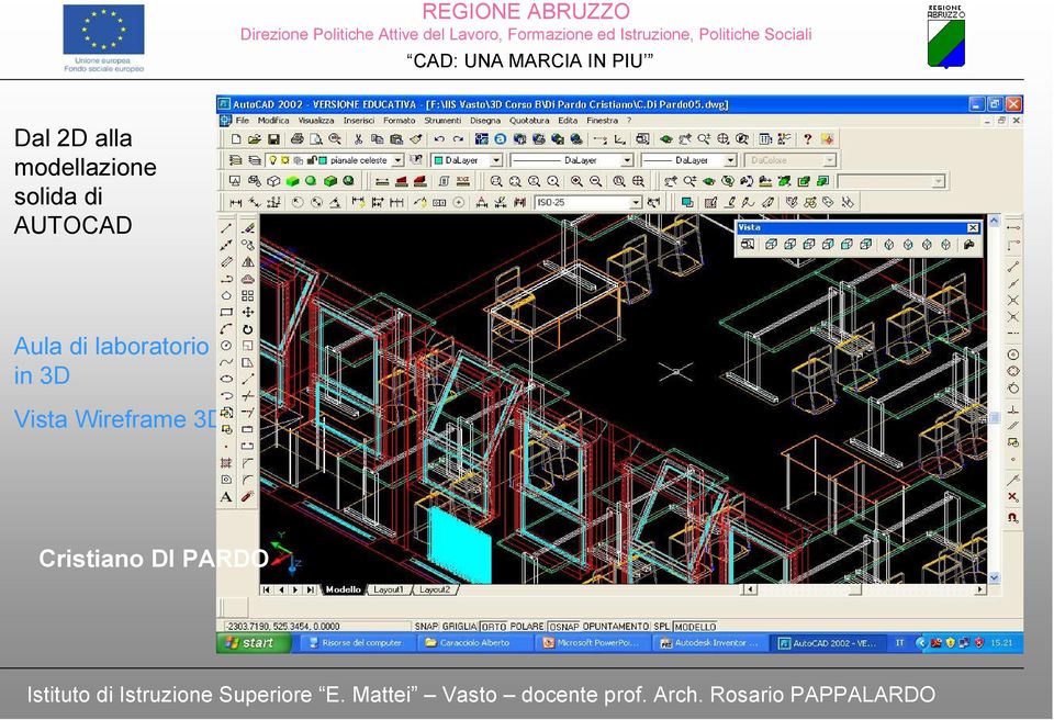 laboratorio in 3D Vista