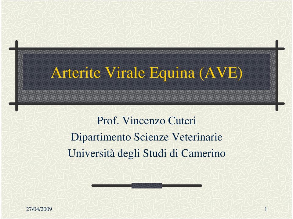 Dipartimento Scienze Veterinarie