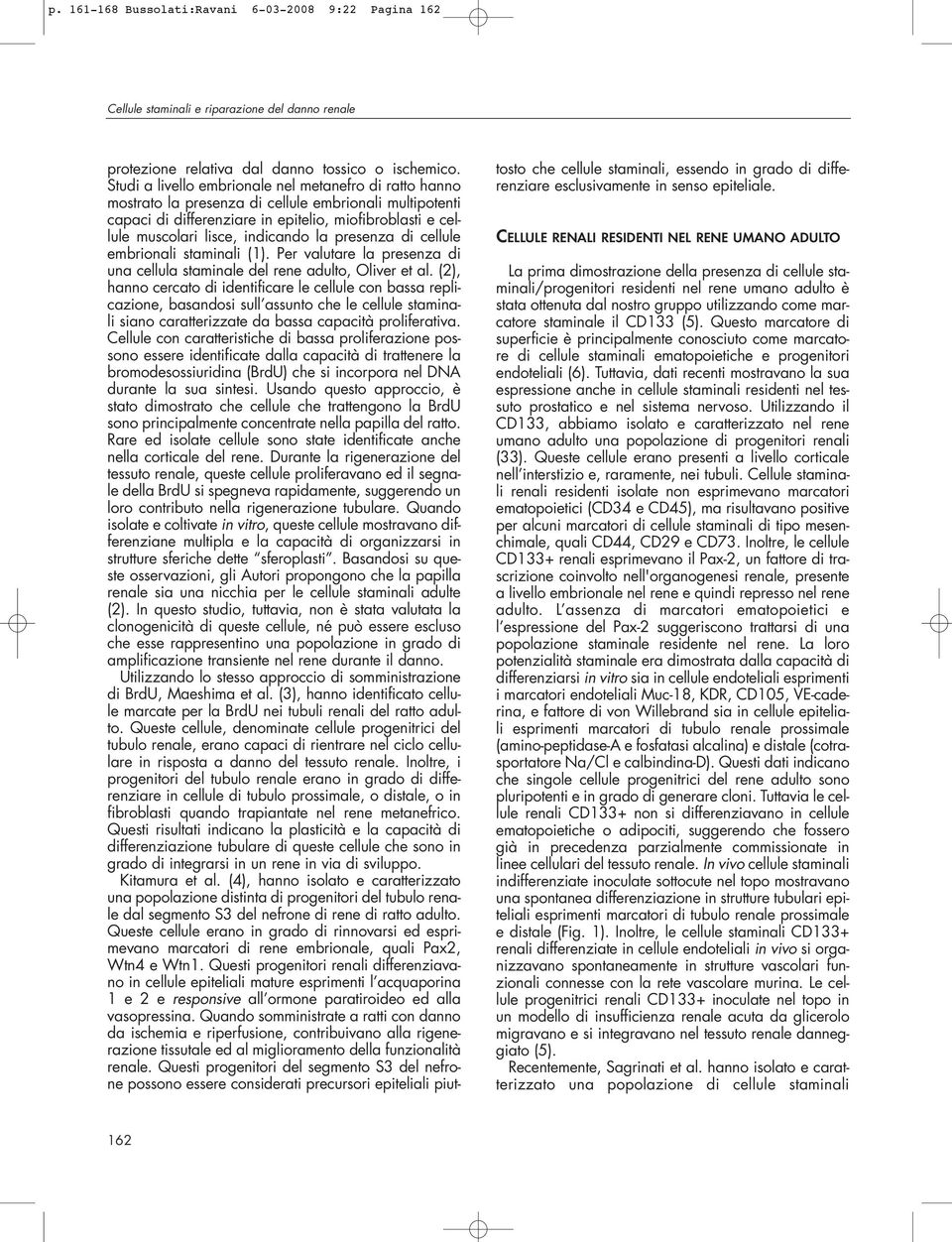 indicando la presenza di cellule embrionali staminali (1). Per valutare la presenza di una cellula staminale del rene adulto, Oliver et al.