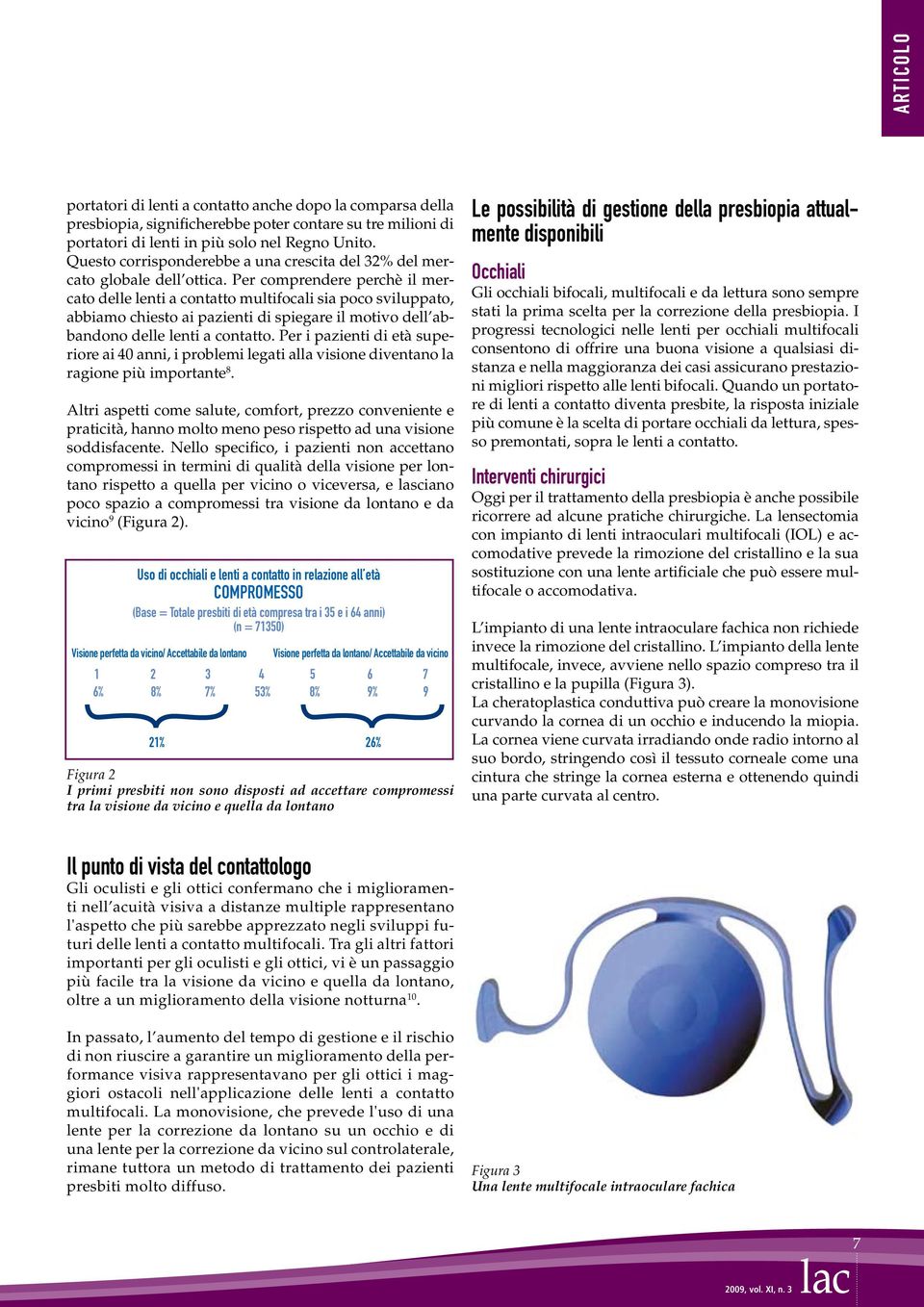 Per comprendere perchè il mercato delle lenti a contatto multifocali sia poco sviluppato, abbiamo chiesto ai pazienti di spiegare il motivo dell abbandono delle lenti a contatto.