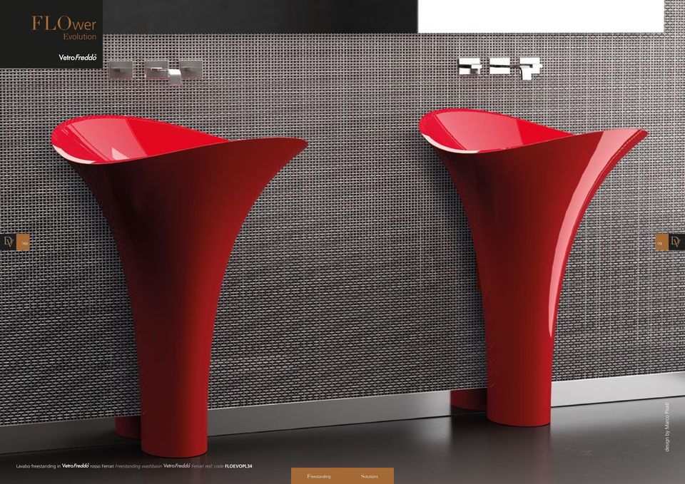 rosso Ferrari Freestanding washbasin