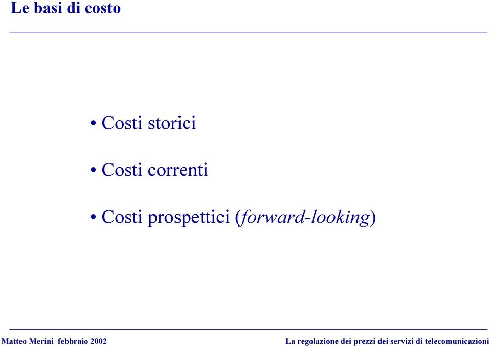 correnti Costi