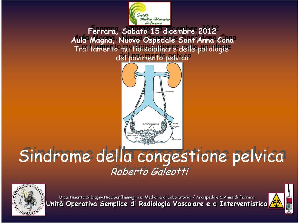 pavimento pavimento pelvico pelvico Sindrome della congestione pelvica Roberto Galeotti Dipartimento di Diagnostica per