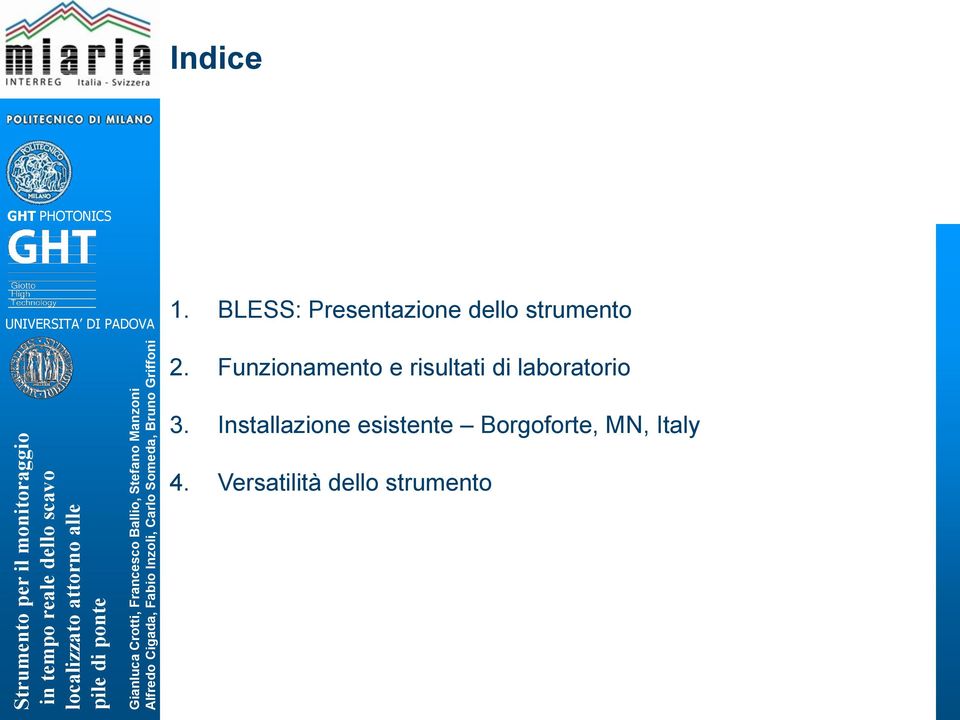 Funzionamento e risultati di laboratorio 3.