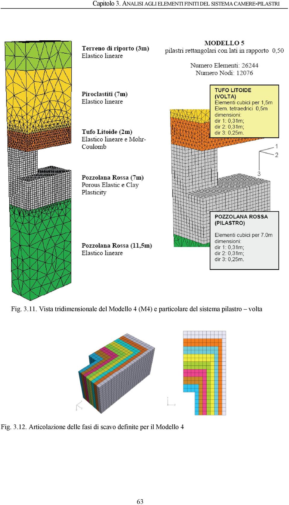 e particolare del sistema pilastro volta