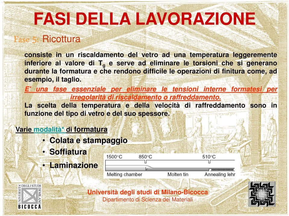 E' una fase essenziale per eliminare le tensioni interne formatesi per irregolarità di riscaldamento o raffreddamento.