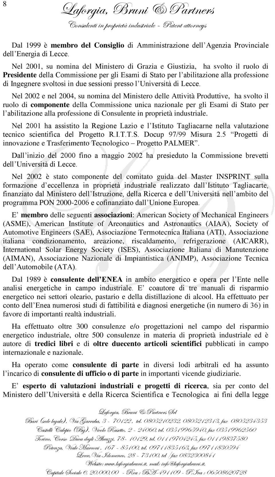 sessioni presso l Università di Lecce.