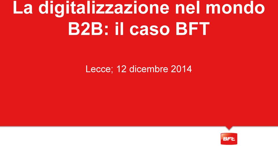 nel mondo B2B: il