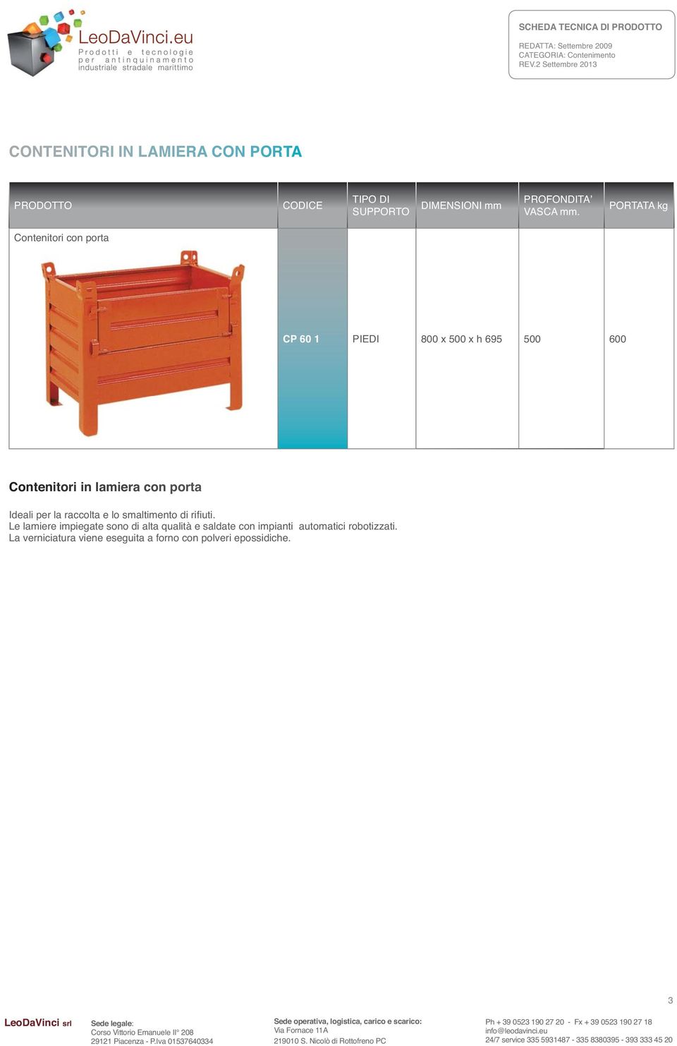 PIEDI 800 x 500 x h 695 500 600