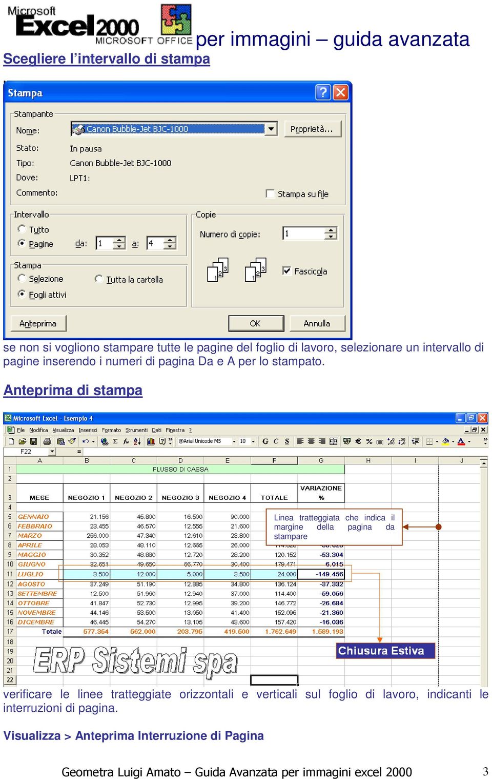 Anteprima di stampa Linea tratteggiata che indica il margine della pagina da stampare verificare le linee tratteggiate orizzontali