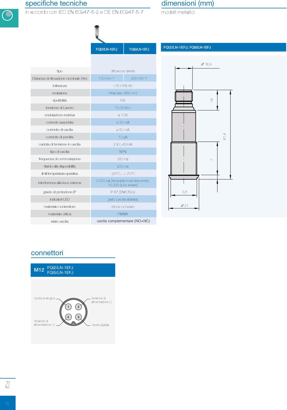 uscita 10-30 Vcc 10% < 30 ma 50 ma corrente di perdita 10 µa 61,4 caduta di tensione in uscita tipo di uscita 2 V I L =50mA NPN frequenza di commutazione 250 Hz?