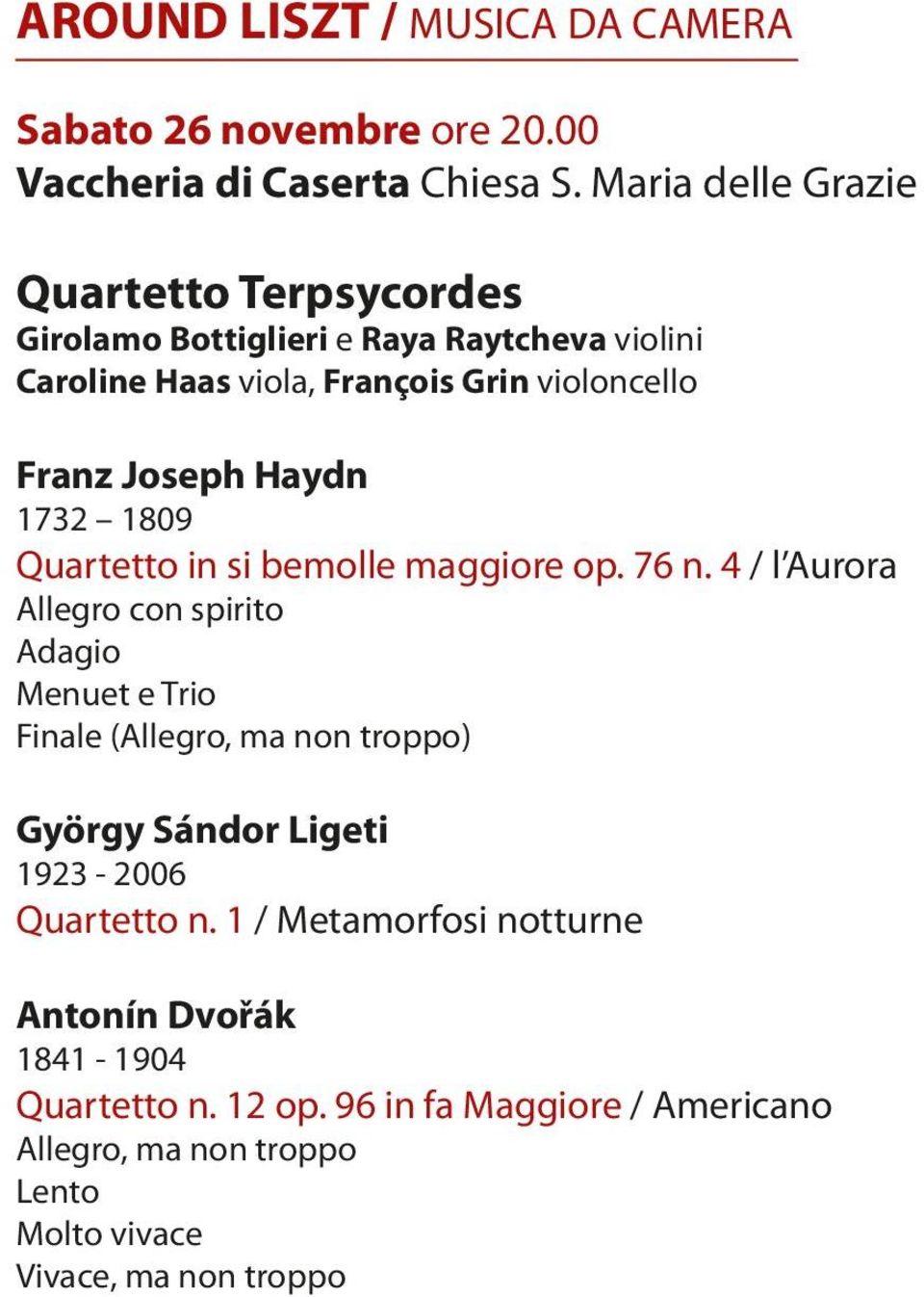 Haydn 1732 1809 Quartetto in si bemolle maggiore op. 76 n.