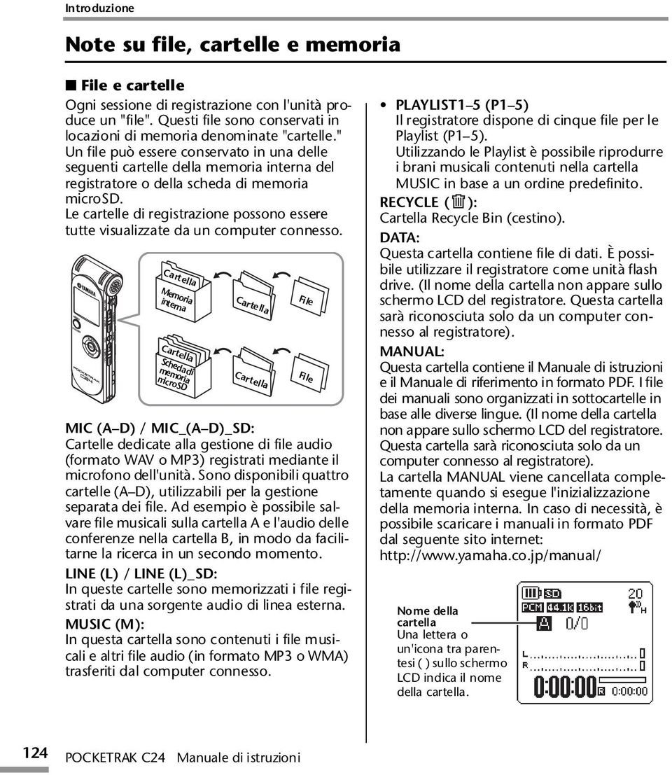 Le cartelle di registrazione possono essere tutte visualizzate da un computer connesso.