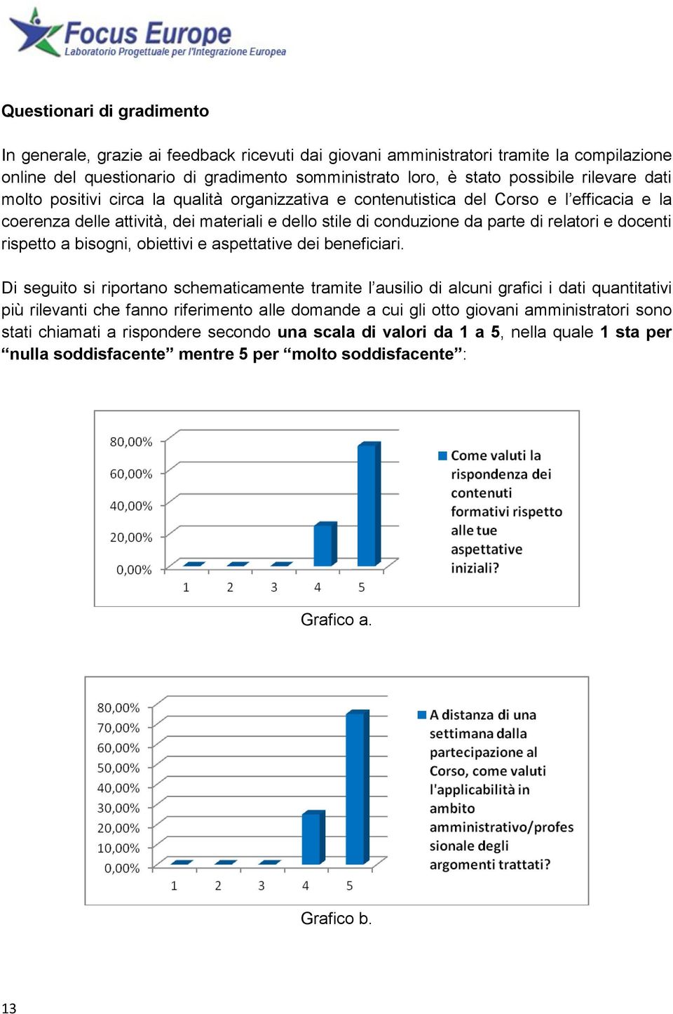 docenti rispetto a bisogni, obiettivi e aspettative dei beneficiari.