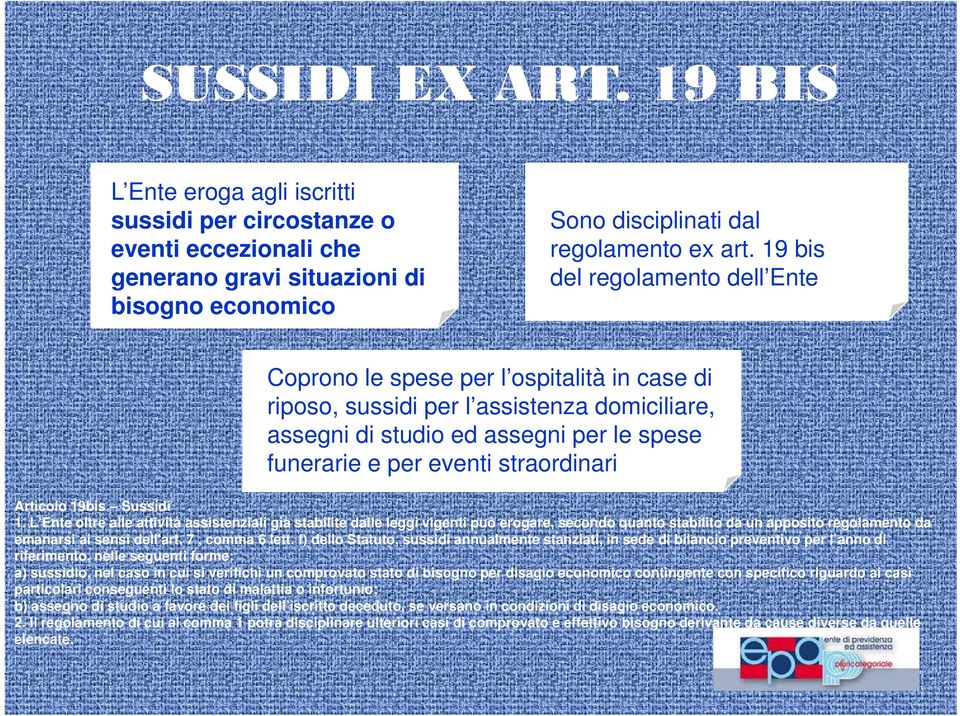 straordinari Articolo 19bis Sussidi 1.