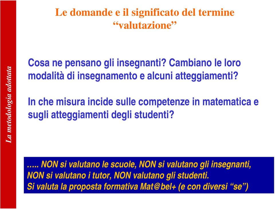 In che misura incide sulle competenze in matematica e sugli atteggiamenti degli studenti?