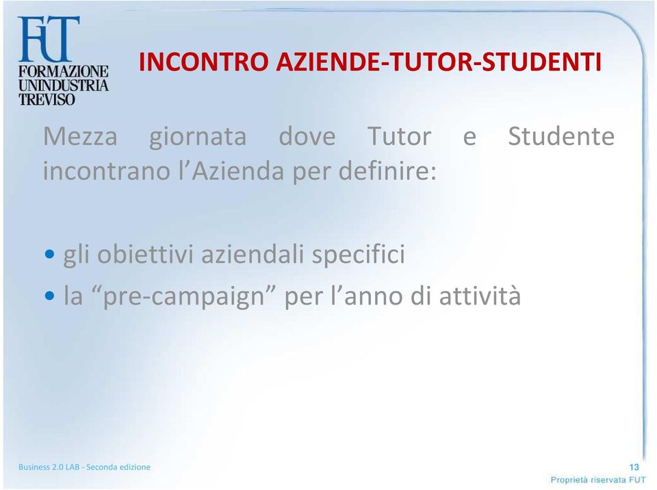 Azienda per definire: gli obiettivi