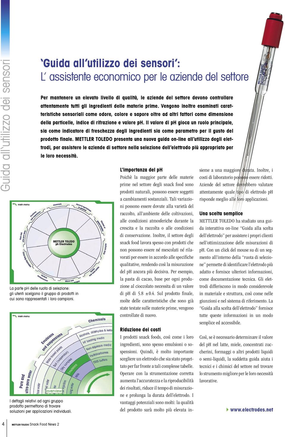 Vengono inoltre esaminati caratteristiche sensoriali come odore, colore e sapore oltre ad altri fattori come dimensione della particelle, indice di rifrazione e valore ph.