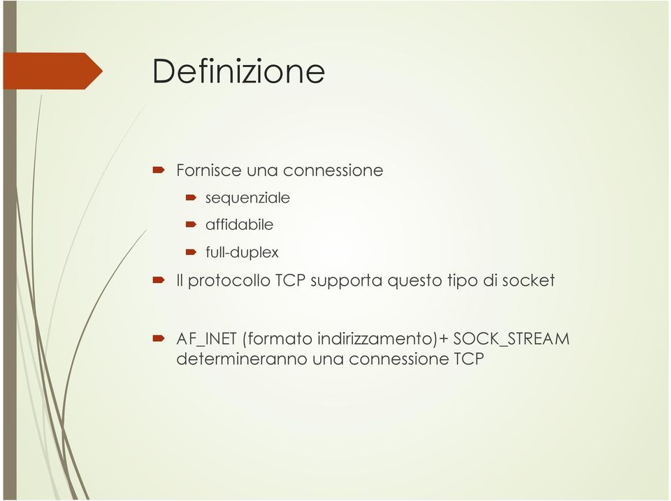 questo tipo di socket AF_INET (formato