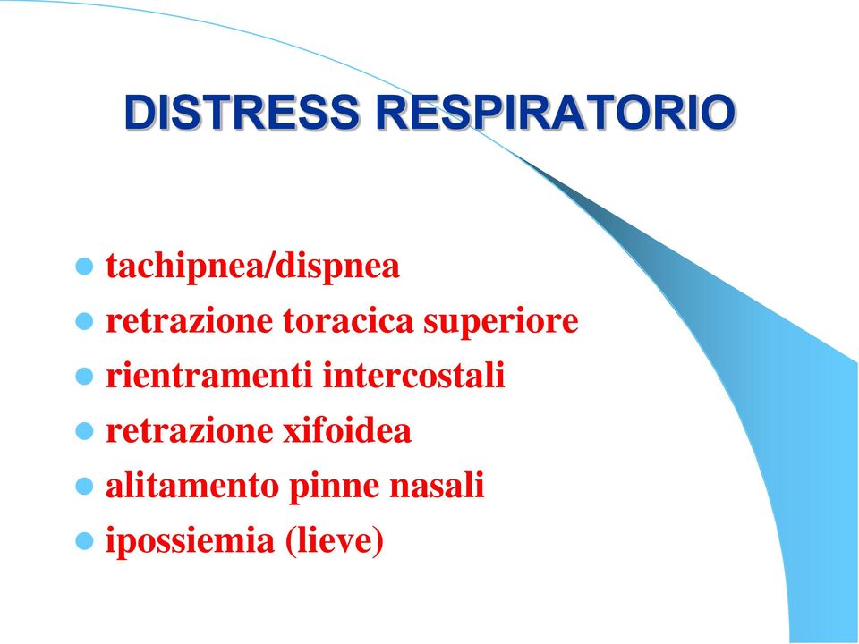 rientramenti intercostali retrazione