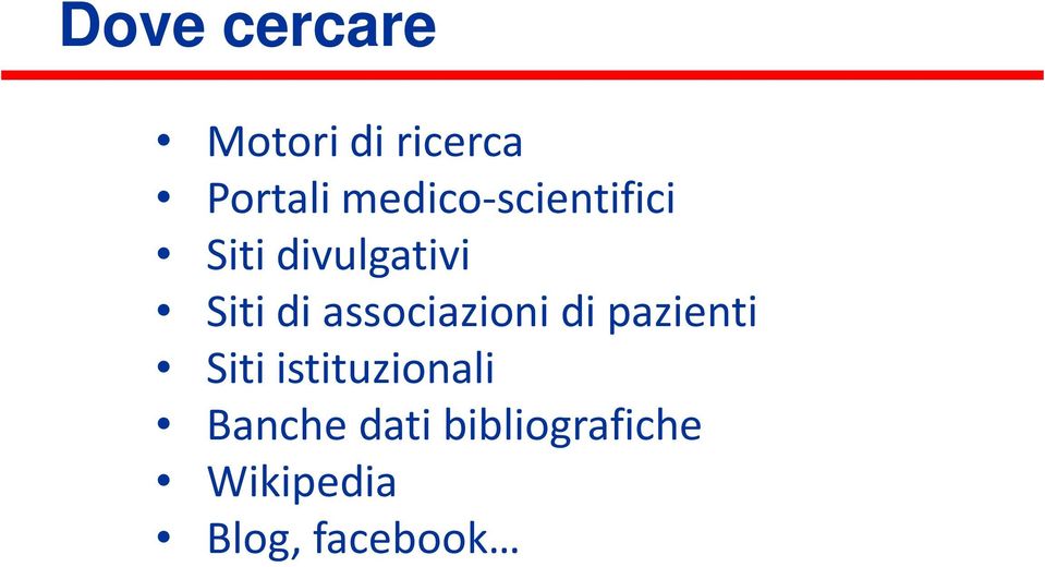 associazioni di pazienti Siti istituzionali