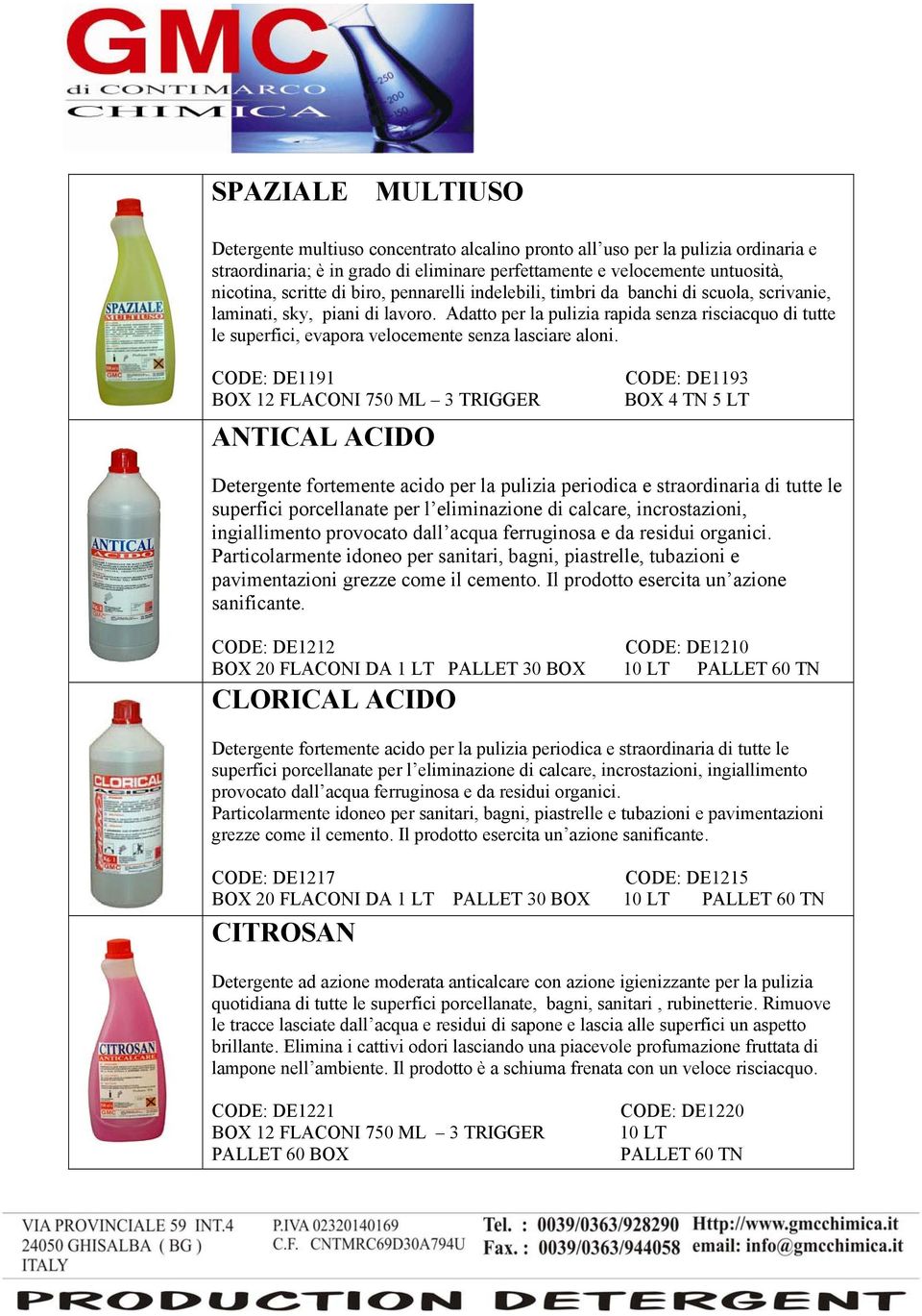 Adatto per la pulizia rapida senza risciacquo di tutte le superfici, evapora velocemente senza lasciare aloni.