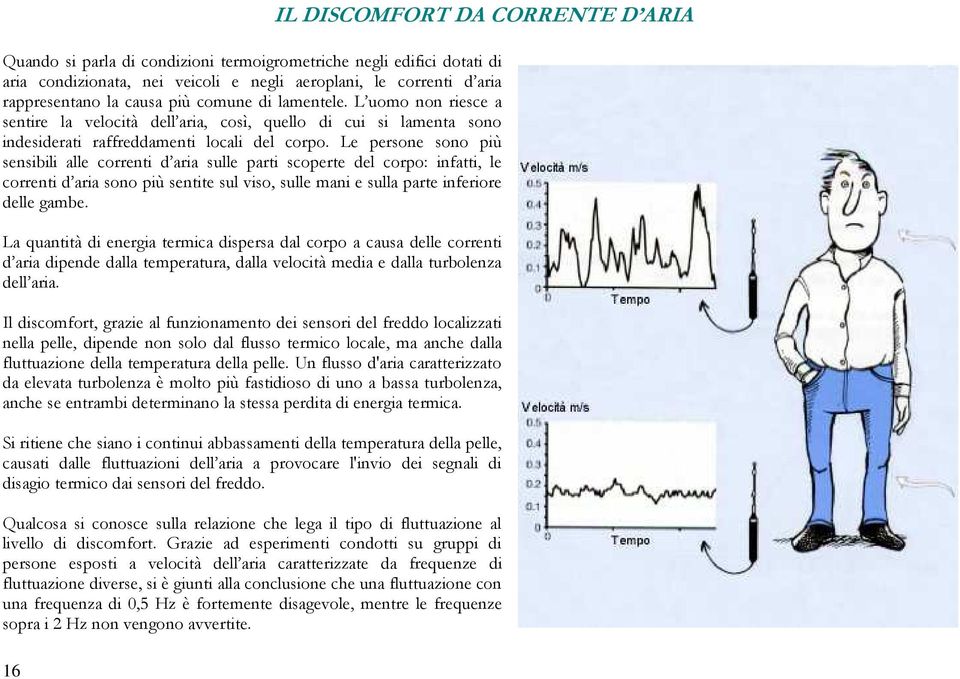 Le persone sono più sensibili alle correnti d aria sulle parti scoperte del corpo: infatti, le correnti d aria sono più sentite sul viso, sulle mani e sulla parte inferiore delle gambe.