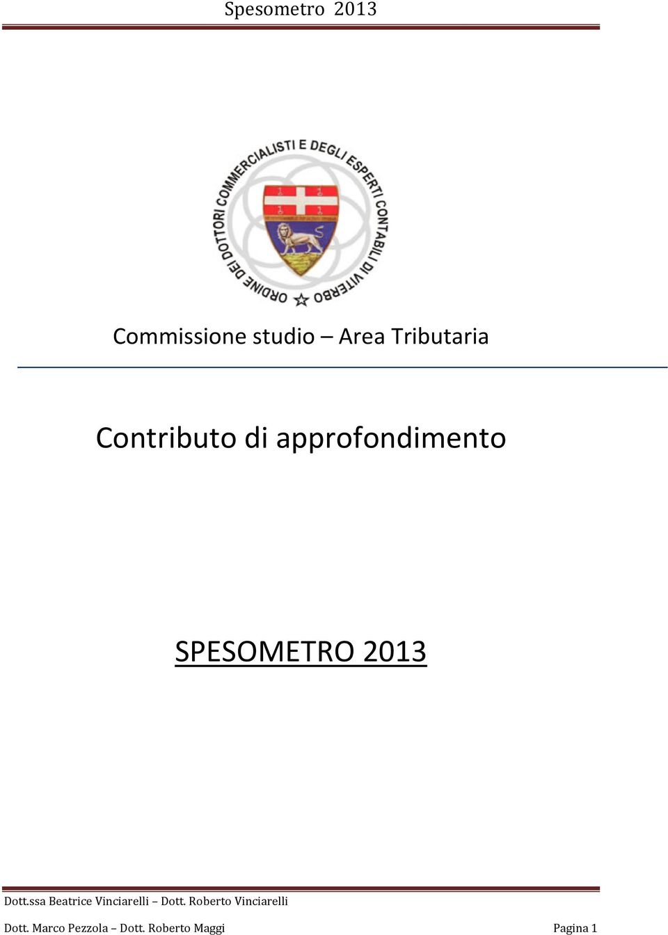 approfondimento SPESOMETRO 2013