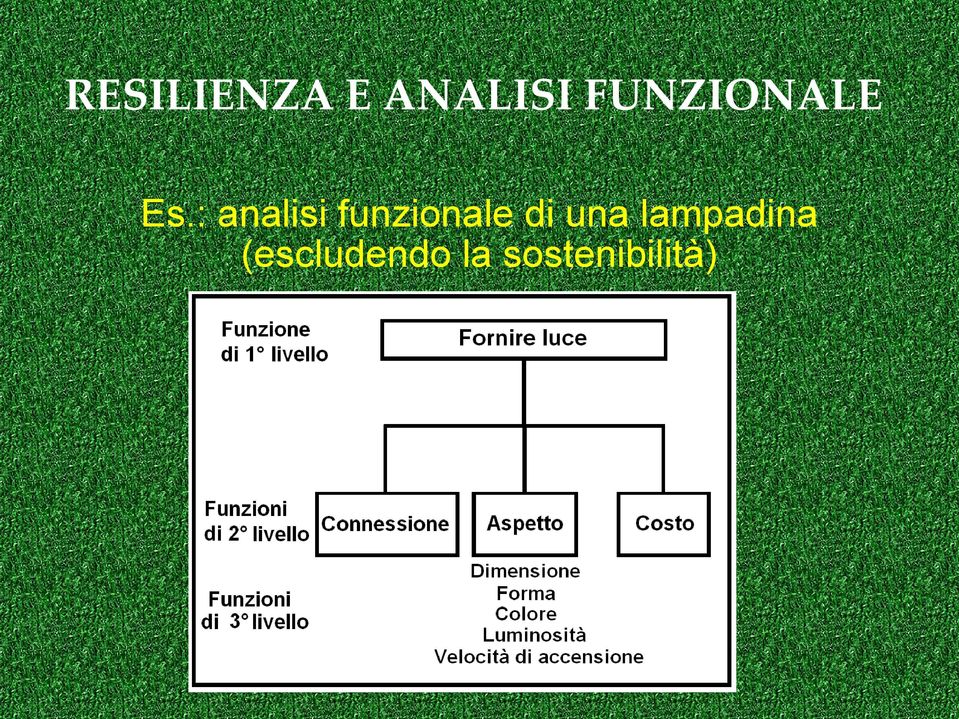 : analisi funzionale di