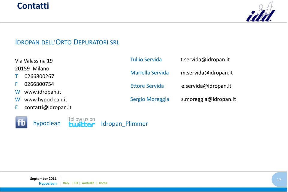 it hypoclean Idropan_Plimmer Tullio Servida t.servida@idropan.