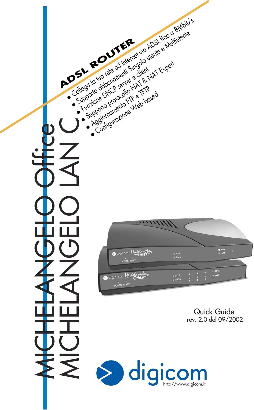 Multiutente Funzione DHCP server e client Supporto protocollo NAT & NAT Export