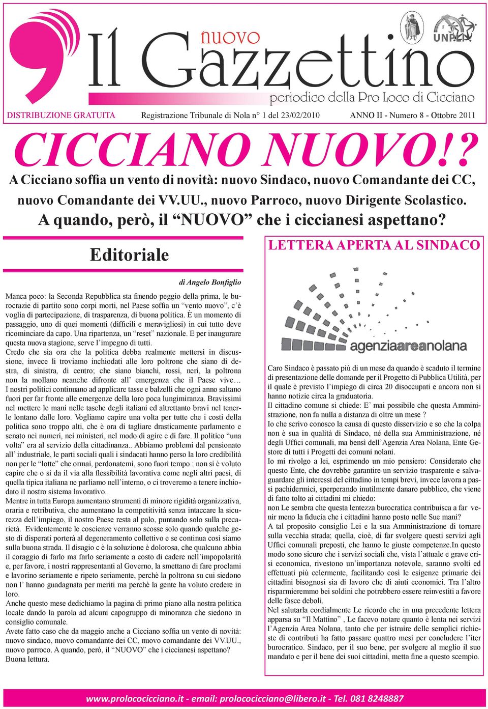 A quando, però, il NUOVO che i ciccianesi aspettano?