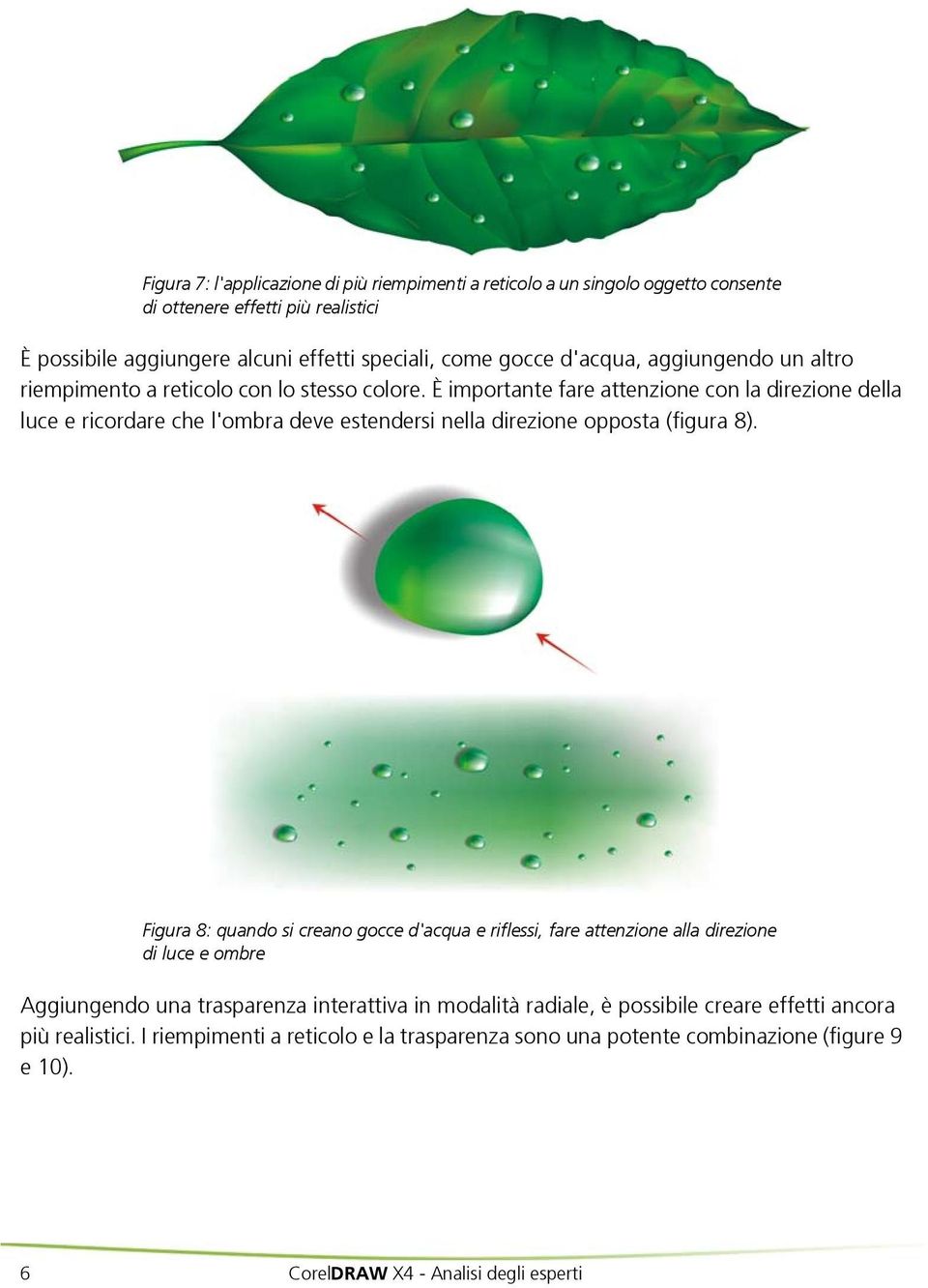 È importante fare attenzione con la direzione della luce e ricordare che l'ombra deve estendersi nella direzione opposta (figura 8).