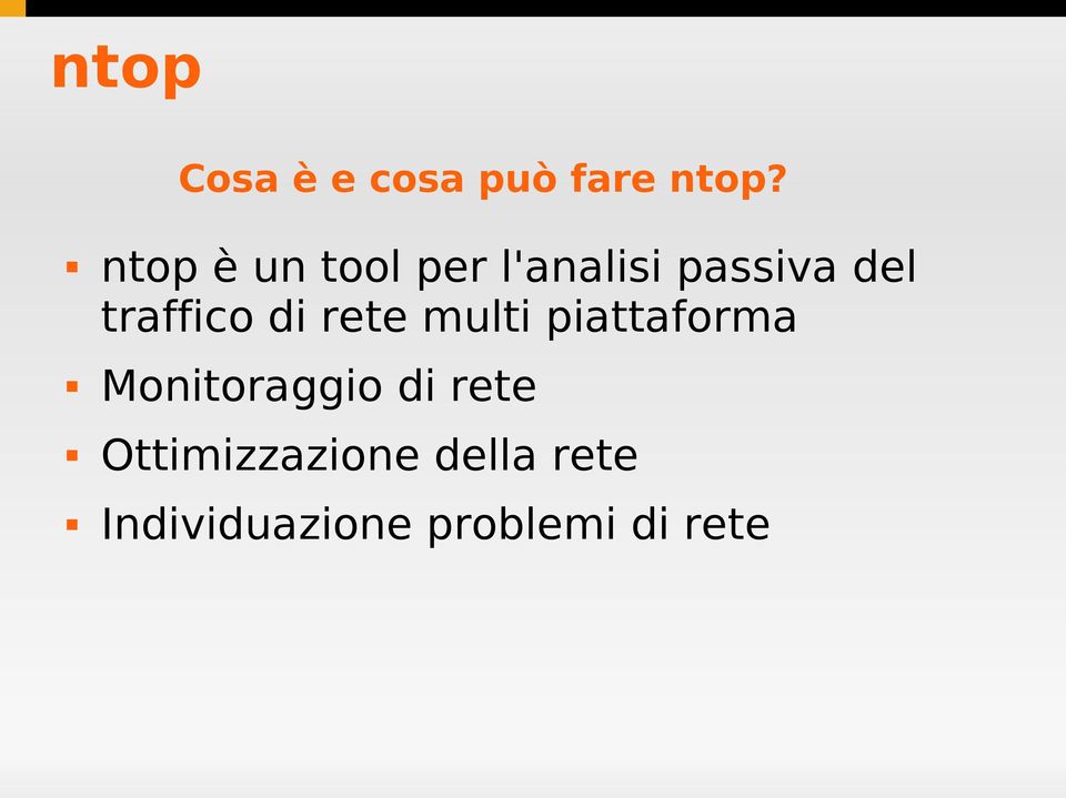 traffico di rete multi piattaforma