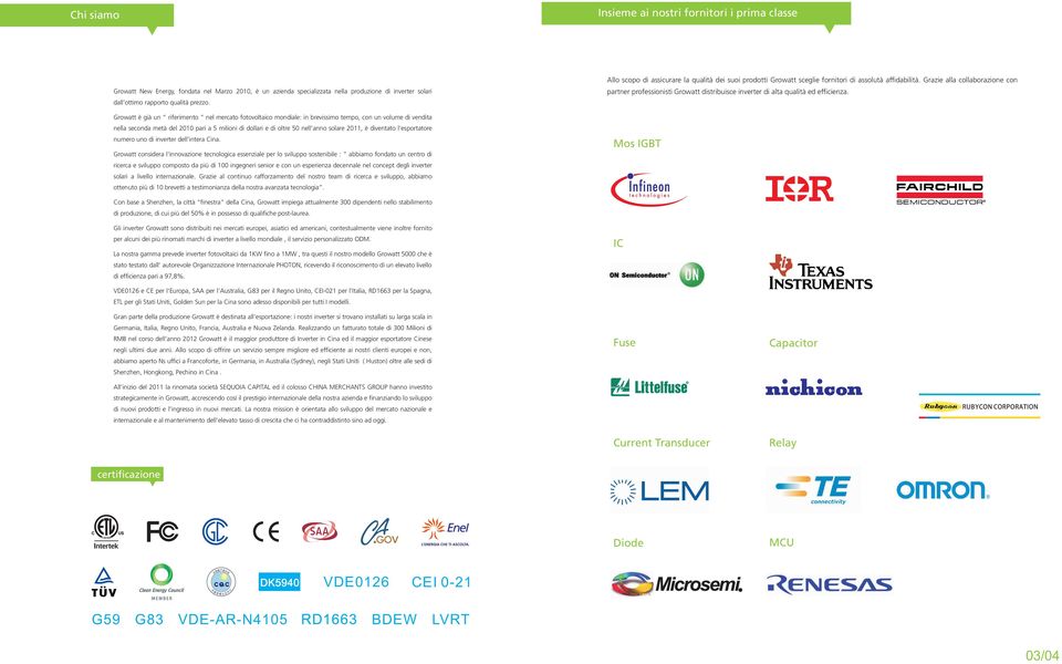 2011, è diventato l esportatore numero uno di inverter dell intera Cina.