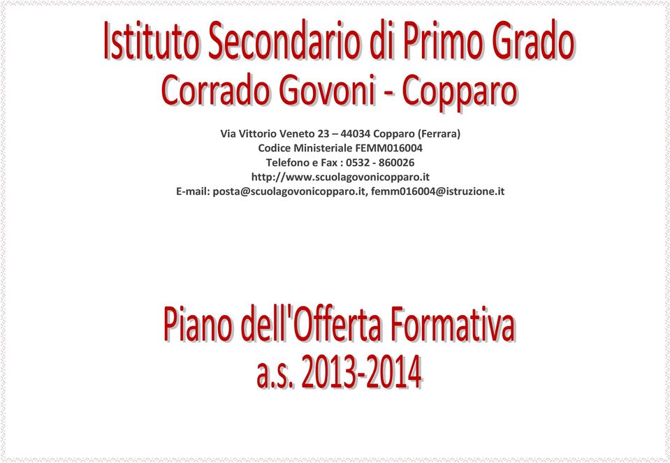 0532-860026 http://www.scuolagovonicopparo.