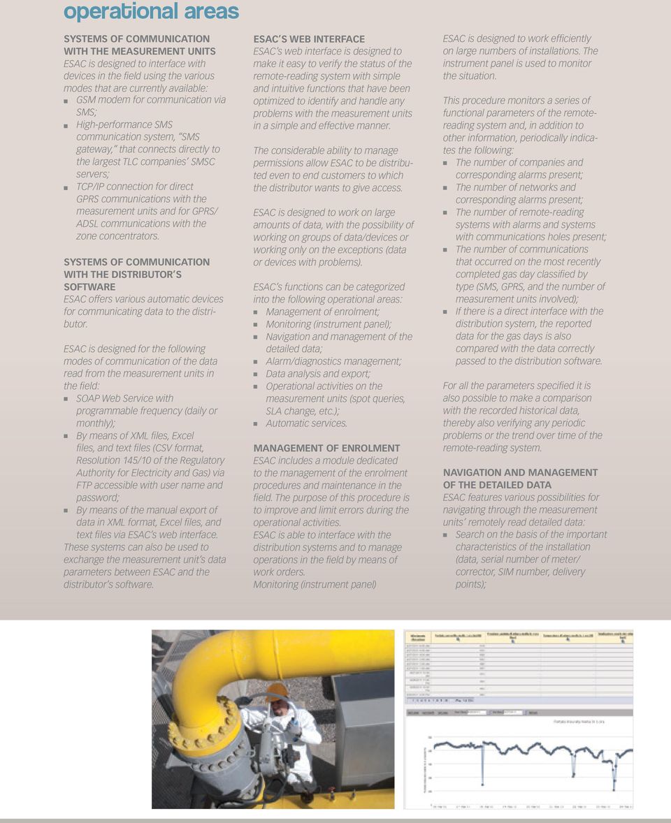 the measurement units and for GPRS/ ADSL communications with the zone concentrators.