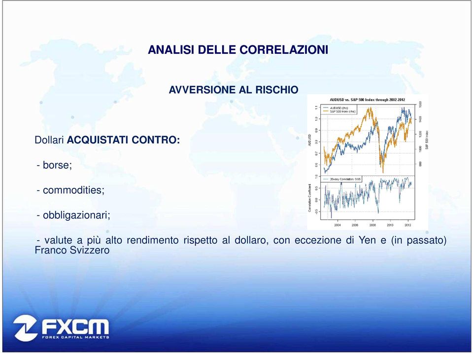 obbligazionari; -- valute a più alto rendimento rispetto