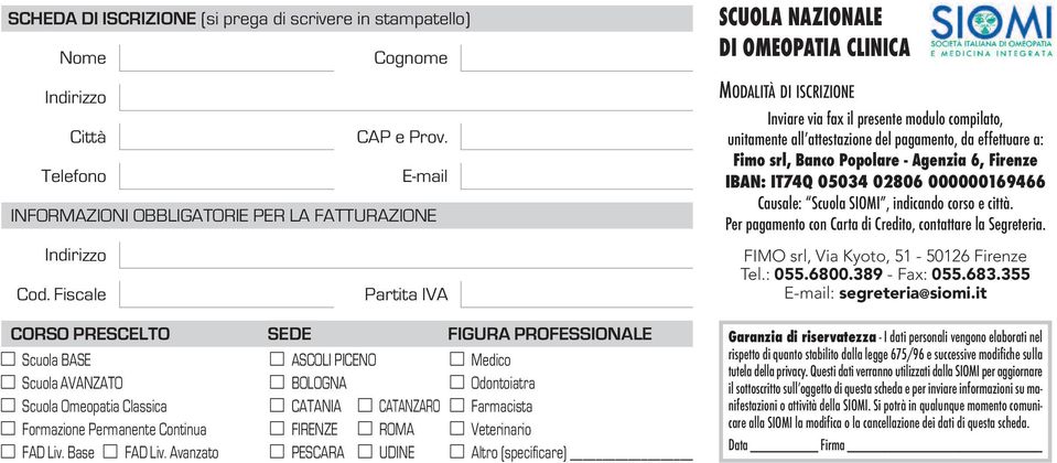 Permanente Continua FIRENZE ROMA Veterinario FAD Liv. Base FAD Liv.