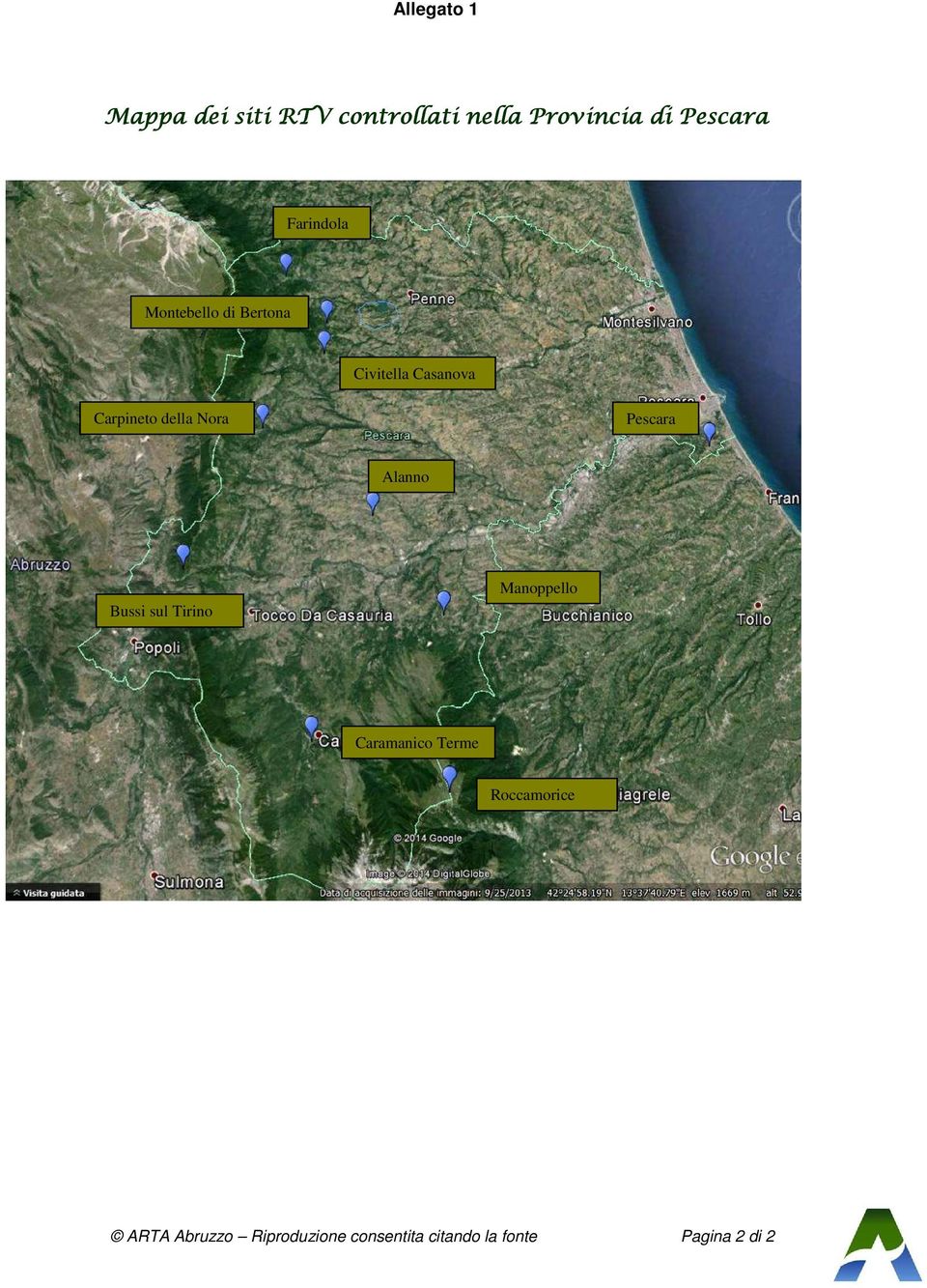 Nora Pescara Alanno Bussi sul Tirino Manoppello Caramanico Terme