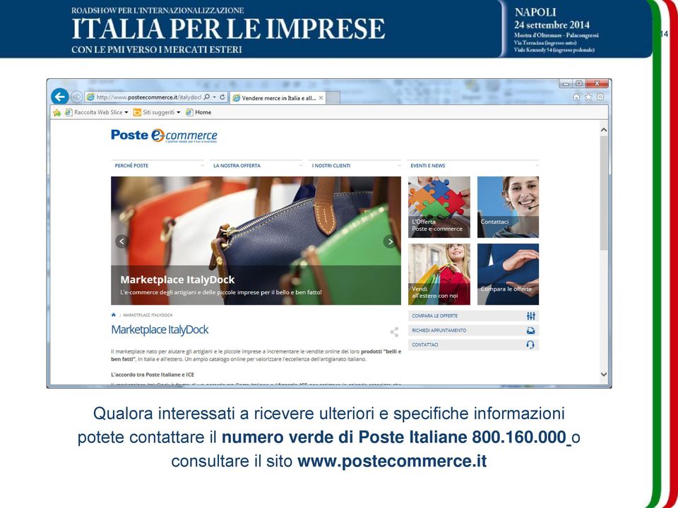 il numero verde di Poste Italiane 800.160.