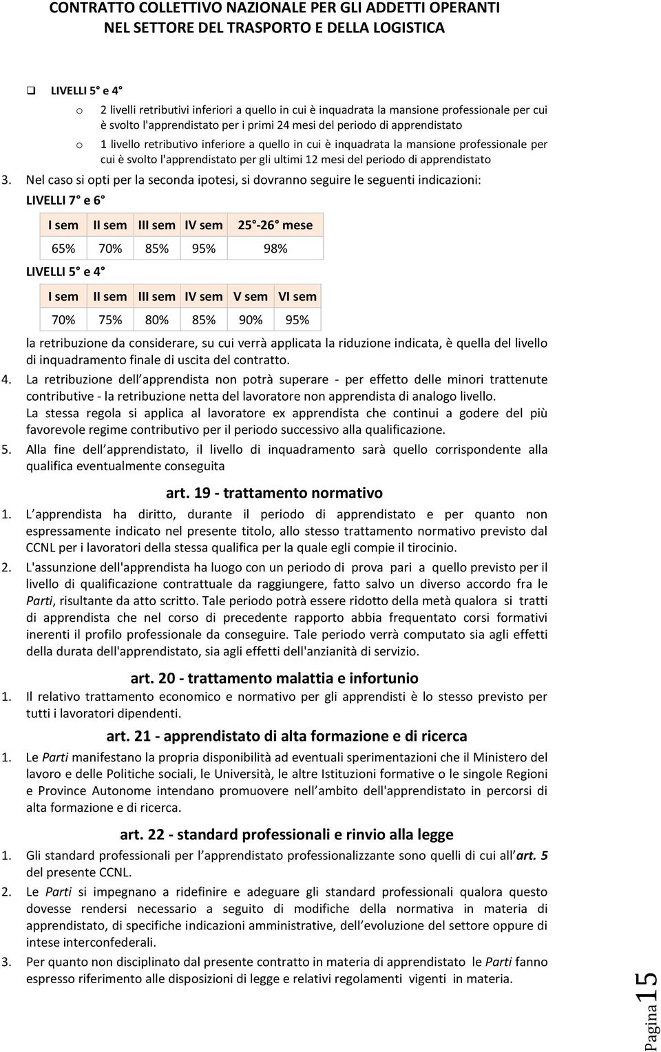 Nel caso si opti per la seconda ipotesi, si dovranno seguire le seguenti indicazioni: LIVELLI 7 e 6 I sem II sem III sem IV sem 25-26 mese 65% 70% 85% 95% 98% LIVELLI 5 e 4 I sem II sem III sem IV