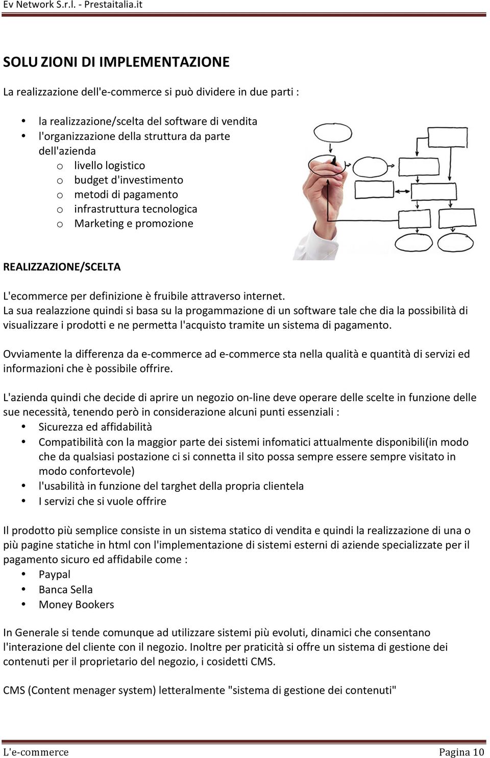 La sua realazzione quindi si basa su la progammazione di un software tale che dia la possibilità di visualizzare i prodotti e ne permetta l'acquisto tramite un sistema di pagamento.