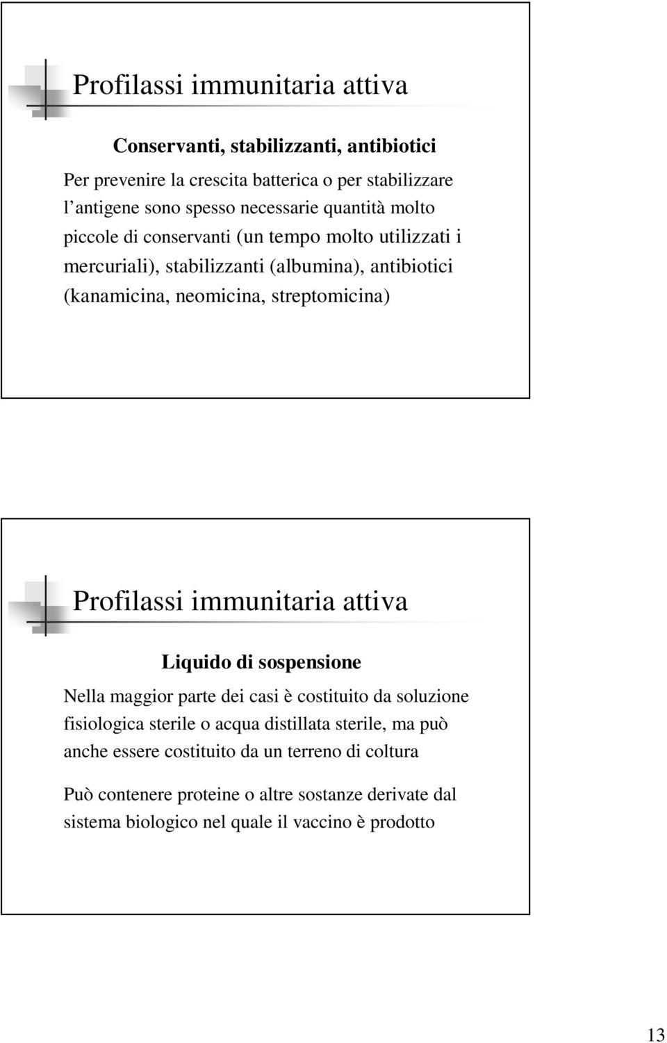 Liquido di sospensione Nella maggior parte dei casi è costituito da soluzione fisiologica sterile o acqua distillata sterile, ma può anche