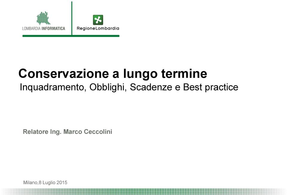 Scadenze e Best practice