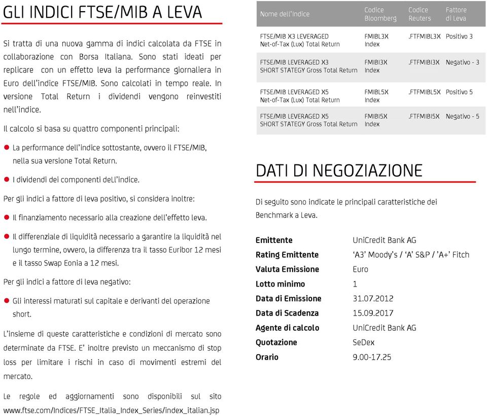 In versione Total Return i dividendi vengono reinvestiti nell indice.