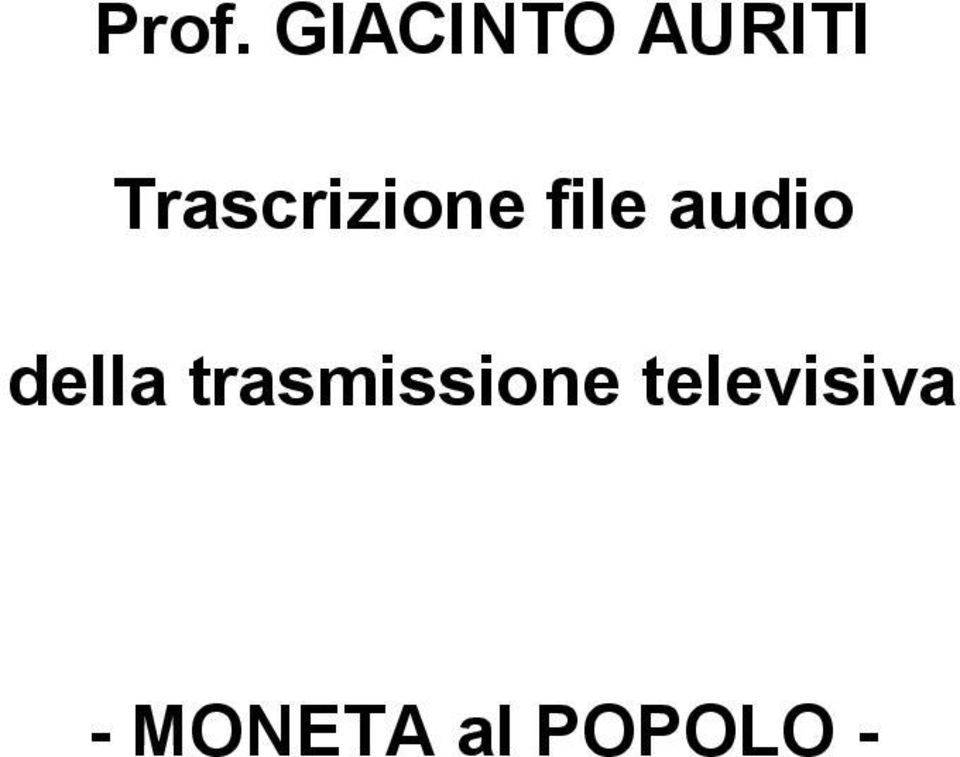 della trasmissione